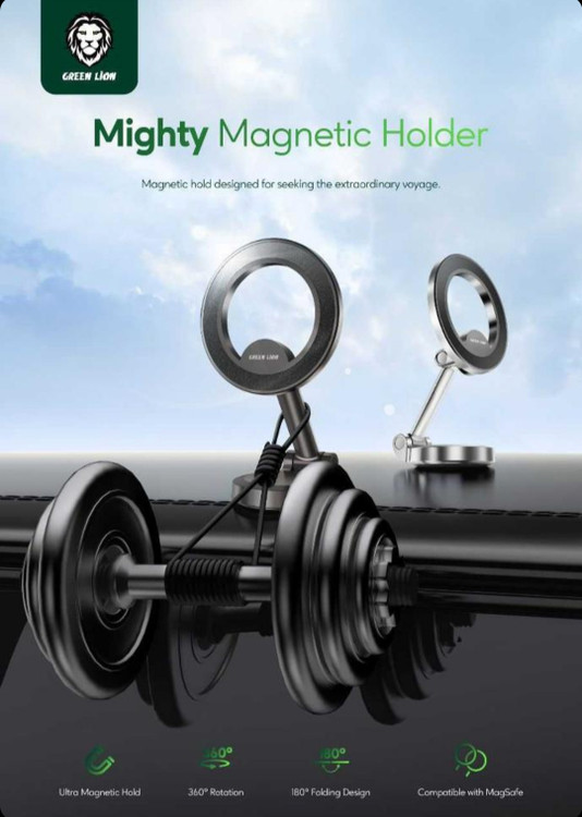 هولدر گوشی موبایل گرین لاین مدل MagHold 360 Car Mount سازگار با اوناع گوشی