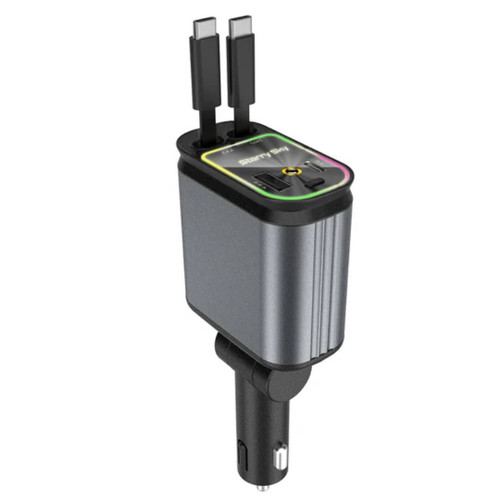 شارژر فندکی با کابل چمع شونده