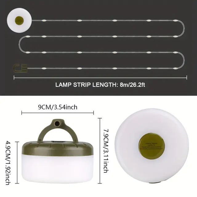چراغ کمپینگ ریسهای شارژی با 8 متر ریسه