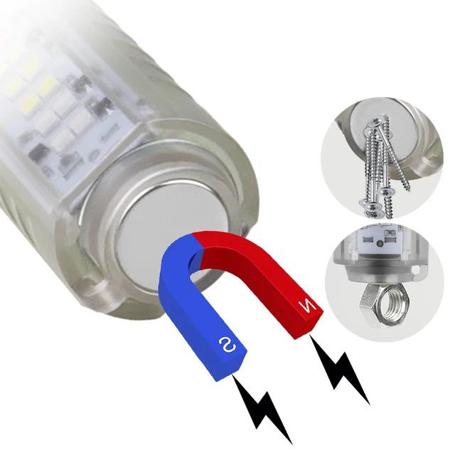 چراغ قوه زومدار 30 وات شارژی مگنتی