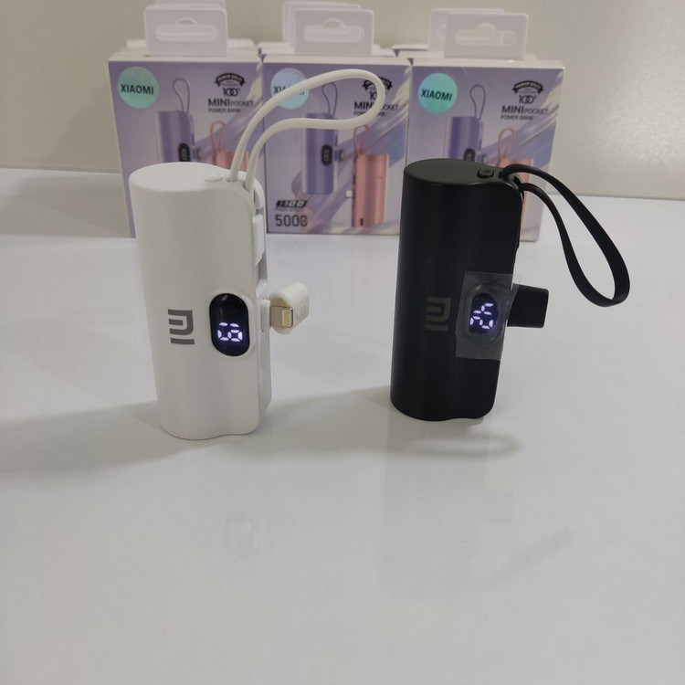 مینی پاور بانک جیبی شیائومی ۵۰۰۰ میلیآمپر با ابعاد کوچک و کاربردی