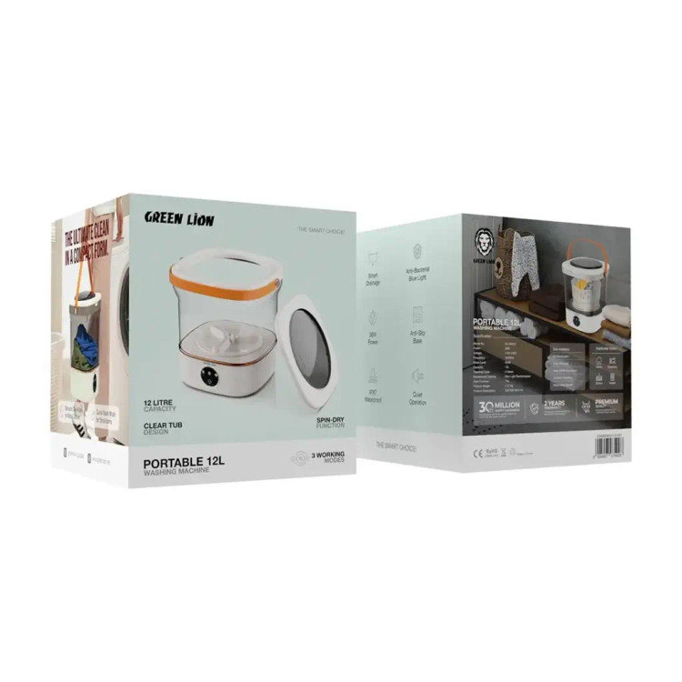پک مینی واش قابل حمل 12 لیتری گرین لاین مدل Portable Washing Machine (شفاف)