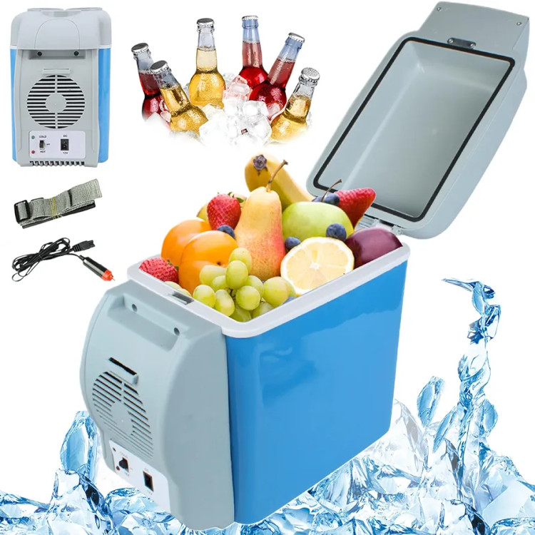 یخچال مسافرتی 7.5 لیتری طرح کنسولی دو حالت فندکی و اداپتور