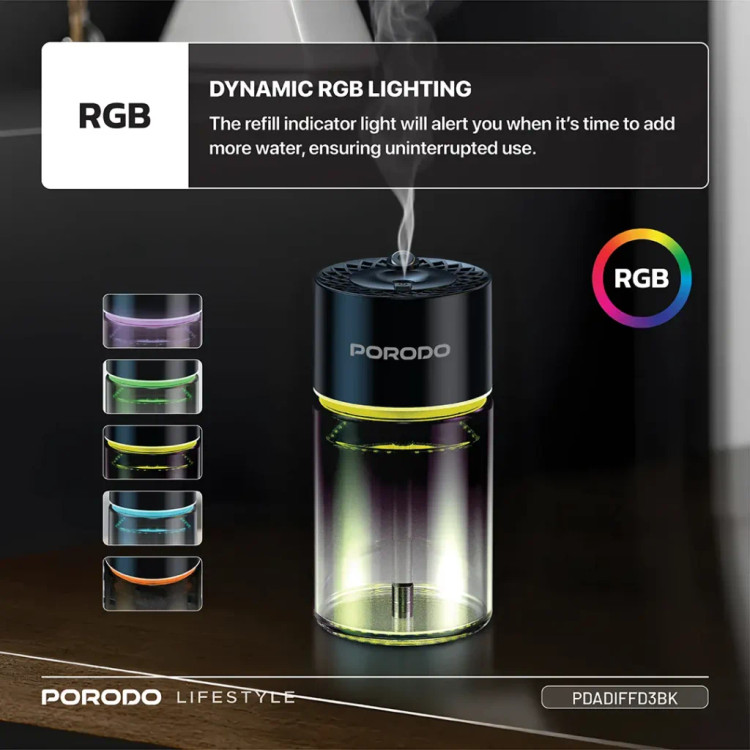خوشبو کننده و رطوبت ساز هوشمند پرودو با نور RGB