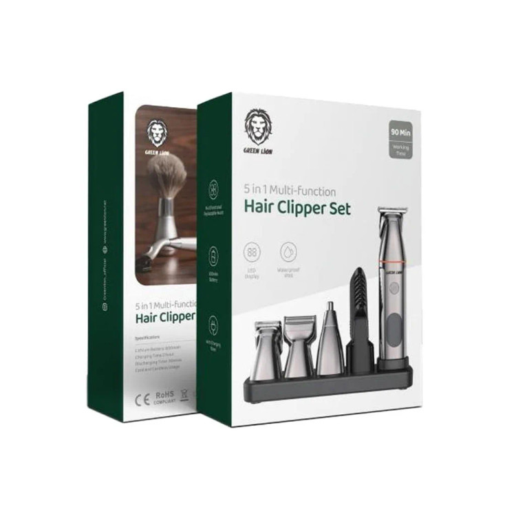 پک ماشین اصلاح پنج کاره گرین لاین مدل Hair Clipper set