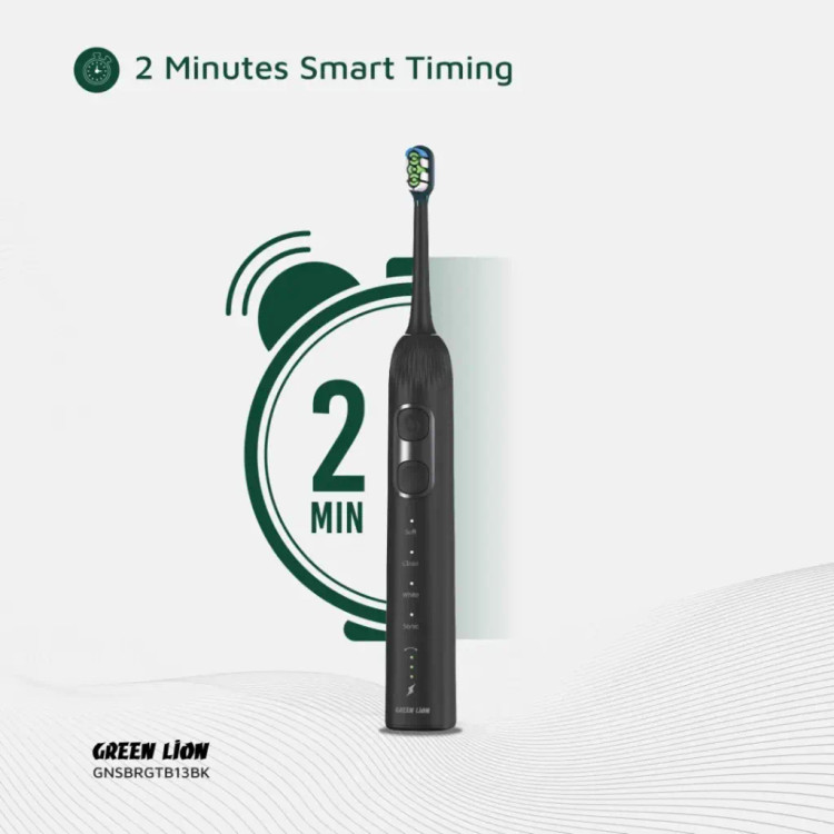 دو دقیقه شستشوی هوشمند با مسواک برقی هوشمند گرین لاین مدل Smart Brush 60° Ultrawide