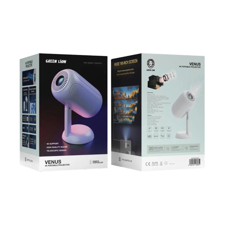 پک ویدئو پروژکتور قابل حمل گرین لاین مدل Venus 4K