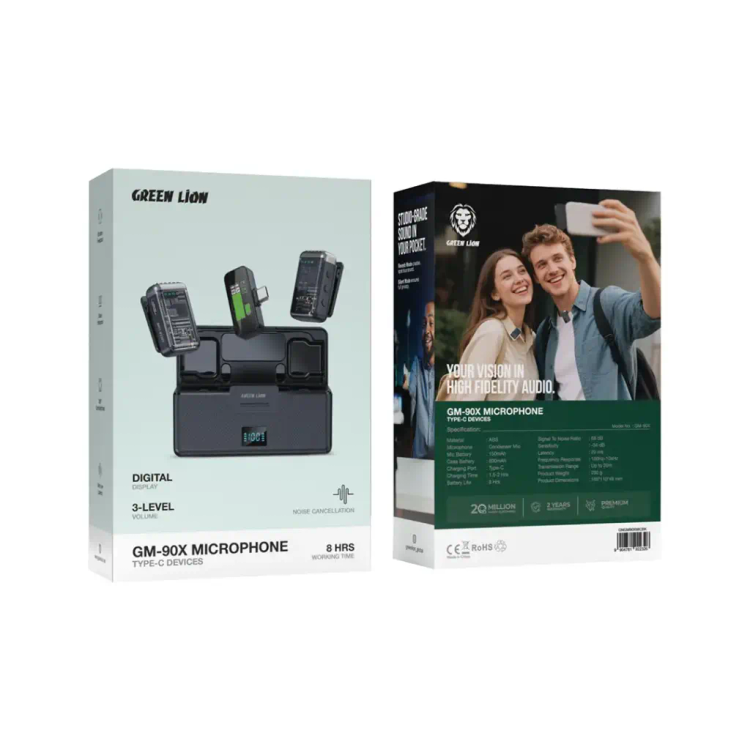 پک میکروفن تایپ سی گرین لاین مدل GM-90X