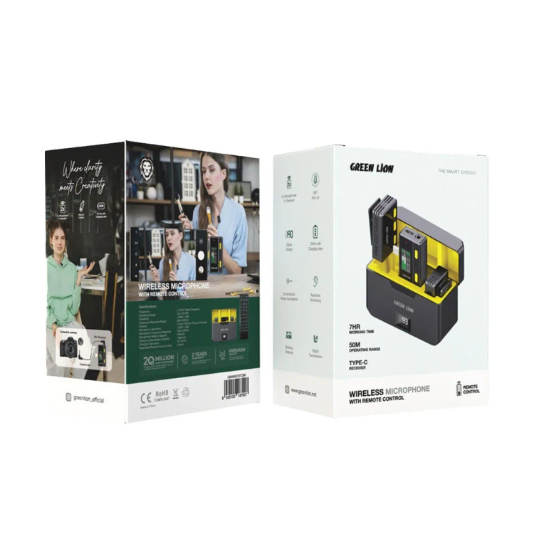 پک میکروفن یقه ای گرین لاین مدل Wireless Microphone With Remote