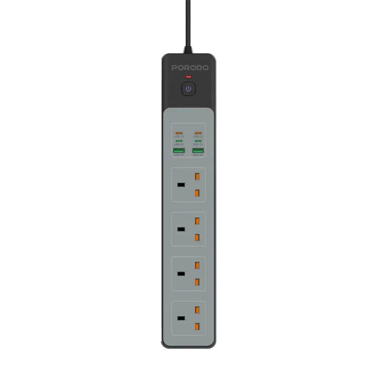 چندراهی با 4 سوکت پرودو مدل 4AC 65W 3000W Power Strip