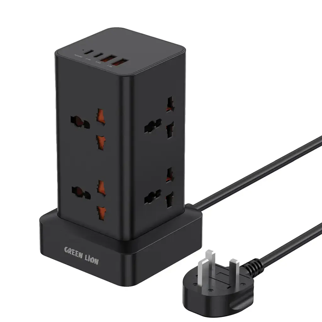 چند راهی برق ایستاده گرین لاین مدل Power Tower Multi-Port Power Strip