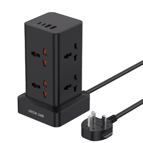 چندراهی برق ایستاده گرین لاین مدل Power Tower Multi-Port Power Strip