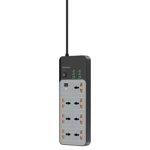 چندراهی برق پرودو 3000 وات 7 کاره مدل Universal Power Strip with 6 USB Ports