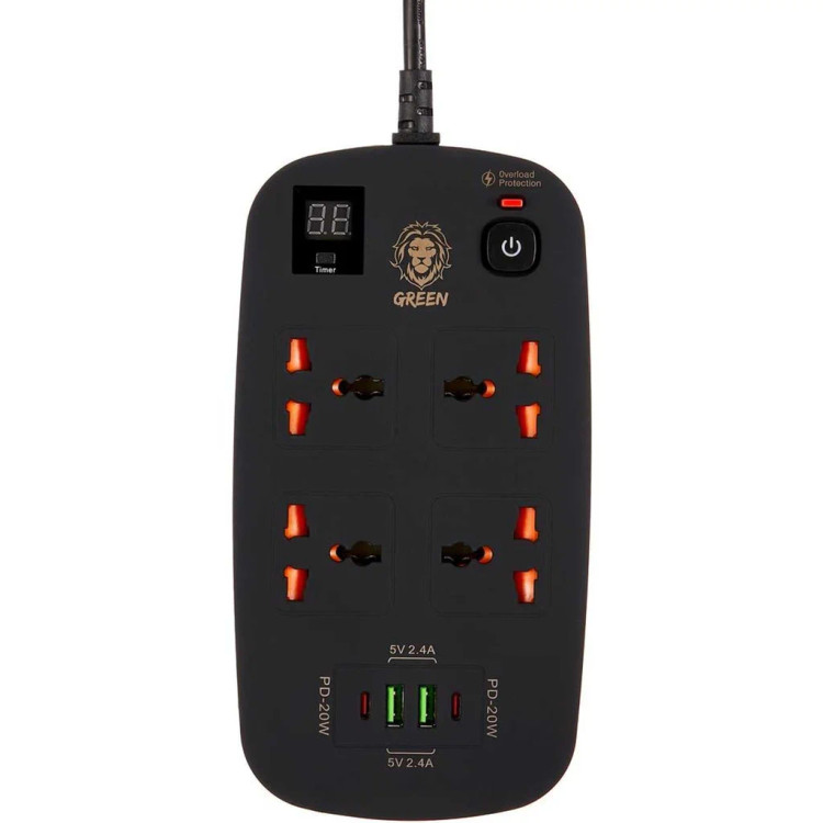 چندراهی برق هوشمند تایمر دار گرین لاین مدل power socket