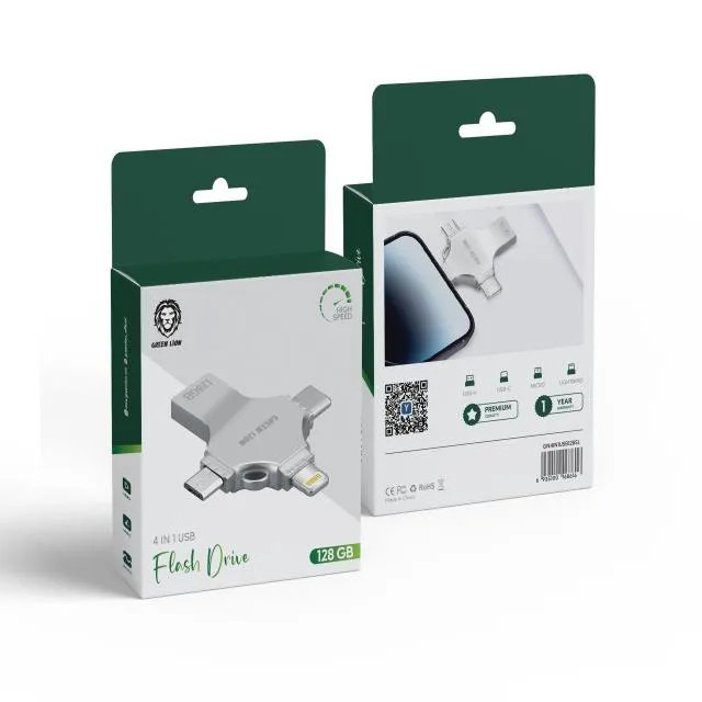پک فلش درایو چهار کاره گرین لاین USB FLASH Drive ظرفیت 128 گیگابایت