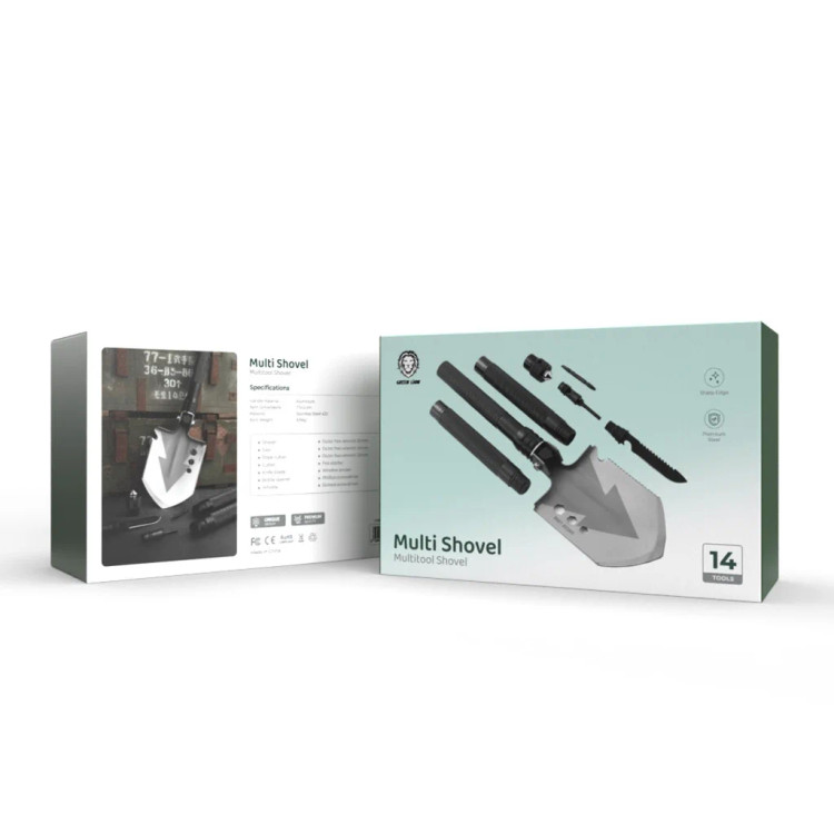 پک بیل ۱۴ کاره کمپینگ گرین لاین مدل Multi Shovel