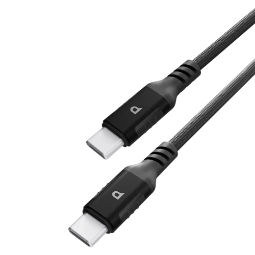 کابل تایپ سی به تایپ سی پاورولوژی مدل Power Sync Weave Series با توان 60 وات مشکی