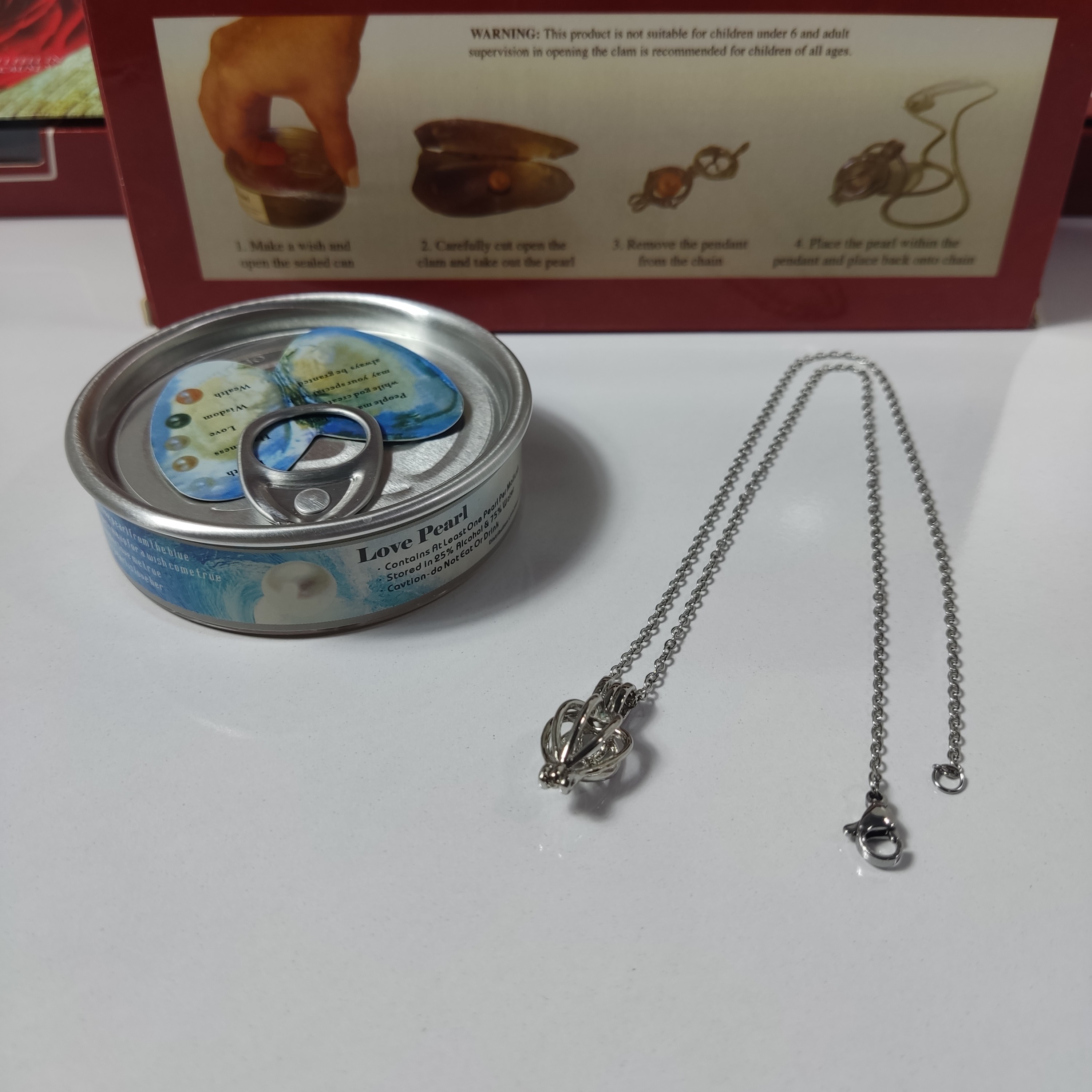 گردنبند مروارید عشق در صدف | Love Pearl Necklace