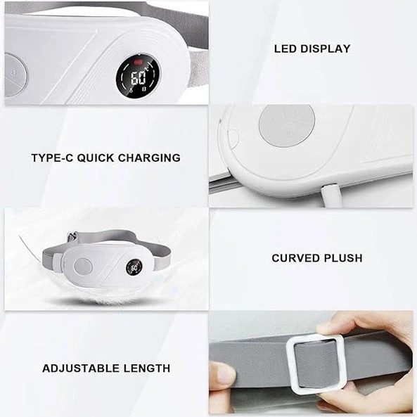 ماساژور شکم گرمایشی پریودی Menstrual Heating Pad اورجینال | کاهش درد و آرامش با شارژ سریع و نمایشگر LED