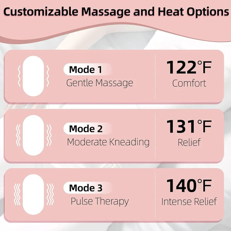 آپشن های ماساژور شکم گرمایشی پریودی Menstrual Heating Pad اورجینال | کاهش درد و آرامش