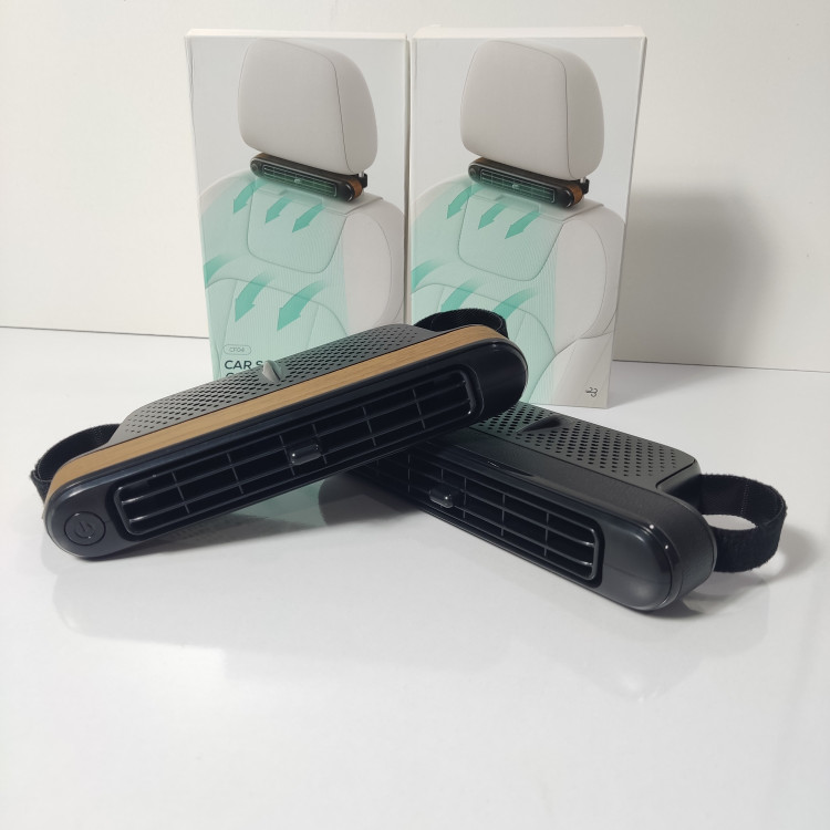 عکس خنک کننده پشت گردنی صندلی خودرو مدل CF04 | پنکه گردنی خودرو USB-C