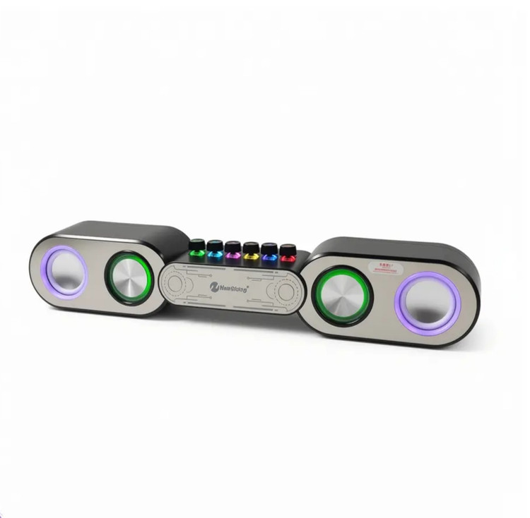اسپیکر گیمینگ NewRixing مدل NR-666 | صدای ۴ بانده، نور RGB، شارژ ۹ ساعته