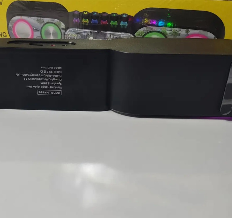 پک اسپیکر گیمینگ NewRixing مدل NR-666 | صدای ۴ بانده، نور RGB، شارژ ۹ ساعته