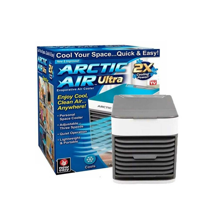 مینی کولر آبی رومیزی اصل Arctic Air با چراغ LED و فیلتر قابل شستشو