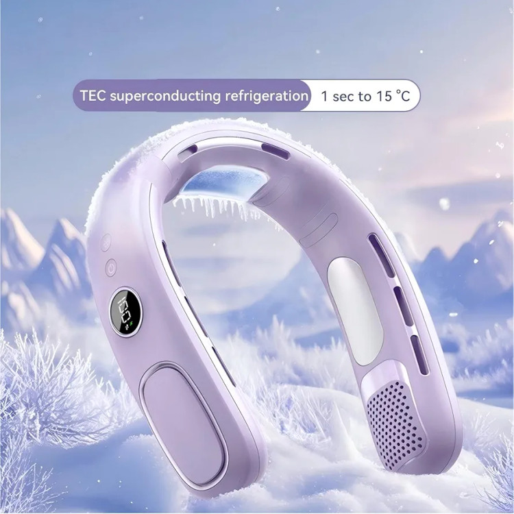 پنکه گردنی شارژی N90 | پنکه خنککننده گردنی با نمایشگر دیجیتال فناوری سوپر خنک کننده