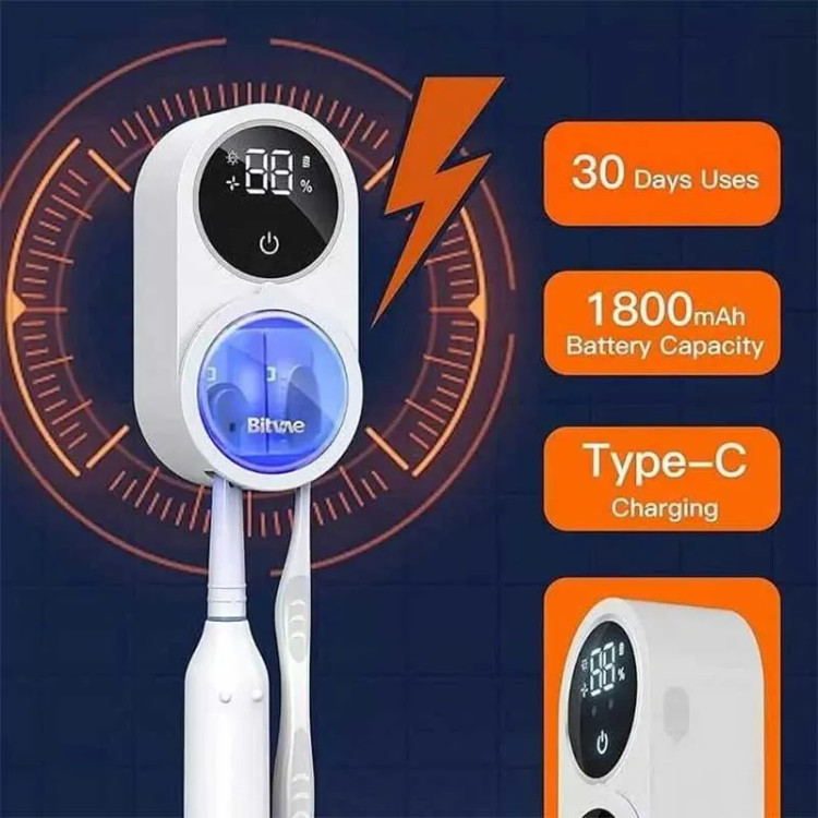 جا مسواکی هوشمند ضدعفونی کننده UV مدل X122 بیتوی شارژ تا 30 روز