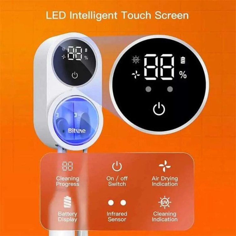 جا مسواکی هوشمند ضدعفونی کننده UV مدل X122 بیتوی صفحه لمسی و هوشمند
