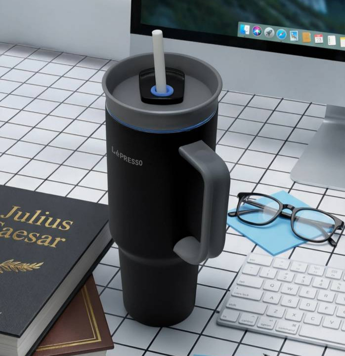 ماگ مسافرتی عایقدار لپرسو مدل QuirkSip Insulated Tumbler | تراول ماگ ۱۲۰۰ میلیلیتری رنگ مشکی
