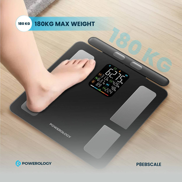 ترازو هوشمند پاورولوژی مدل P8EBSCALE | ترازو آنالیز بدن با ۸ الکترود تحمل وزن تا 180 کیلو