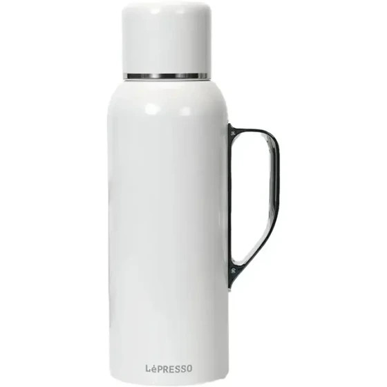 فلاسک عایق حرارتی لپرسو مدل ThermoSense | فلاسک استیل ۸۵۰ میلیلیتری سفید