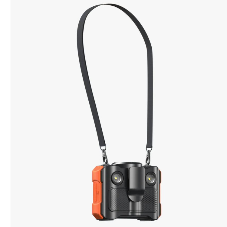 فن کمری و گردنی شارژی Porodo Lifestyle مدل W50 | اسپیکر بلوتوث، پاوربانک و چراغ LED