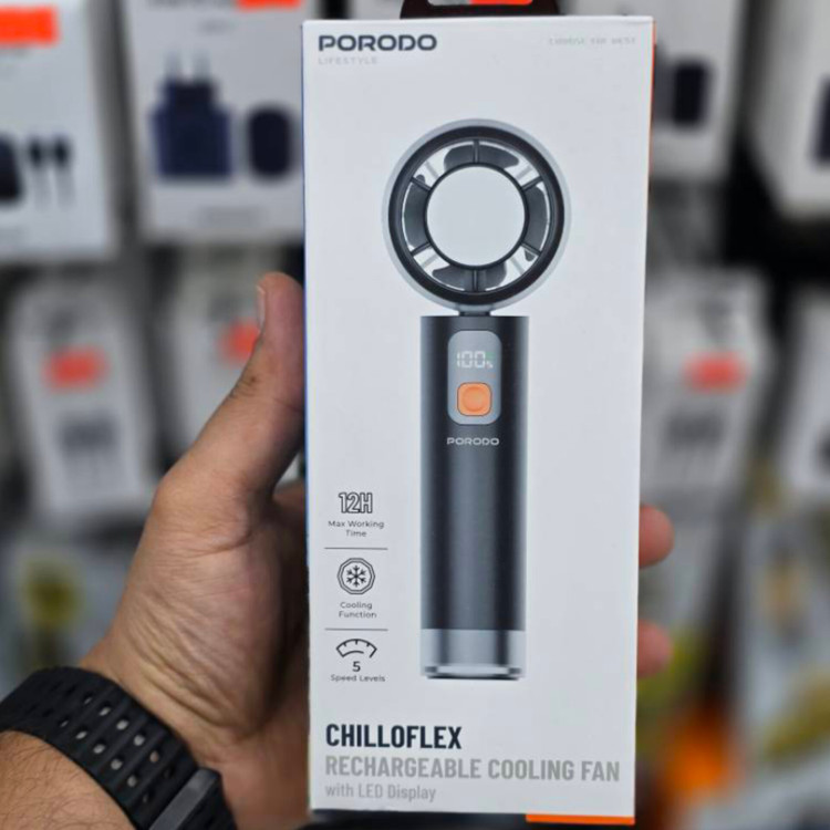 پک محصول پنکه شارژی و سرمایشی پورودو Porodo Chilloflex مدل CF9