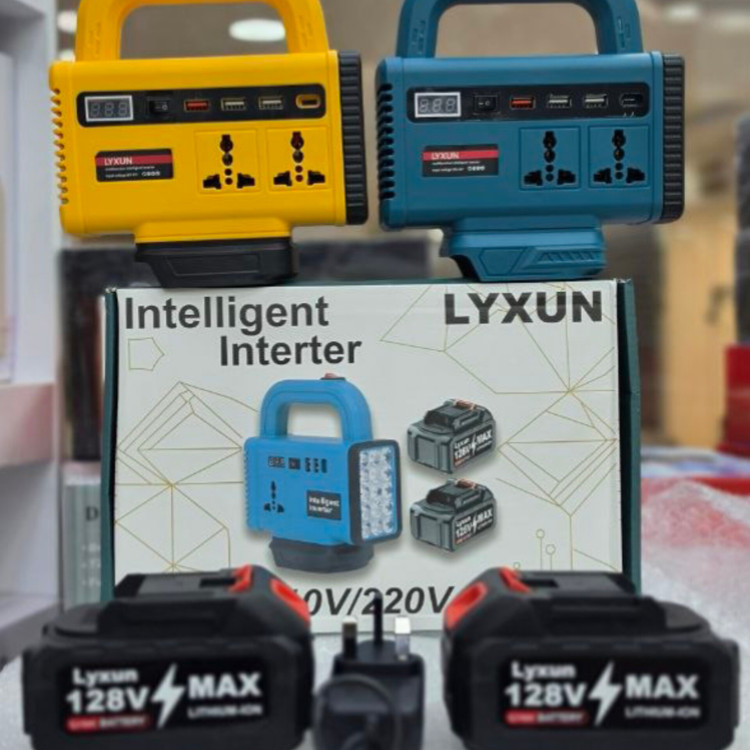 اینورتر شارژی هوشمند LYXUN مدل 220V دستهدار با 2 باتری 10 سلولی