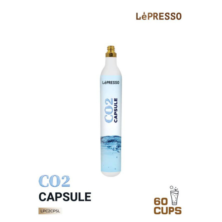 کپسول گاز CO2 لپرسو LePresso مدل LPC2CPSL | کپسول گازدارکننده آب تا 60 کاپ