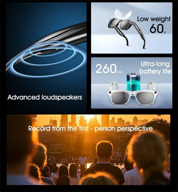 ویژگی های عینک هوشمند XK ONE Pro AI | دوربین، مترجم و دستیار صوتی
