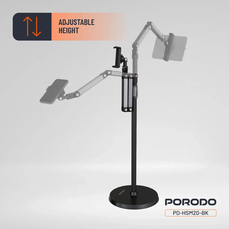 پایه نگهدارنده موبایل و تبلت پرودو مدل PD-HSM20-BK قابلیت چرخش