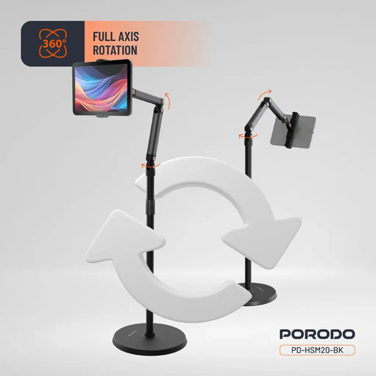پایه نگهدارنده موبایل و تبلت پرودو مدل PD-HSM20-BK قابل چرخش