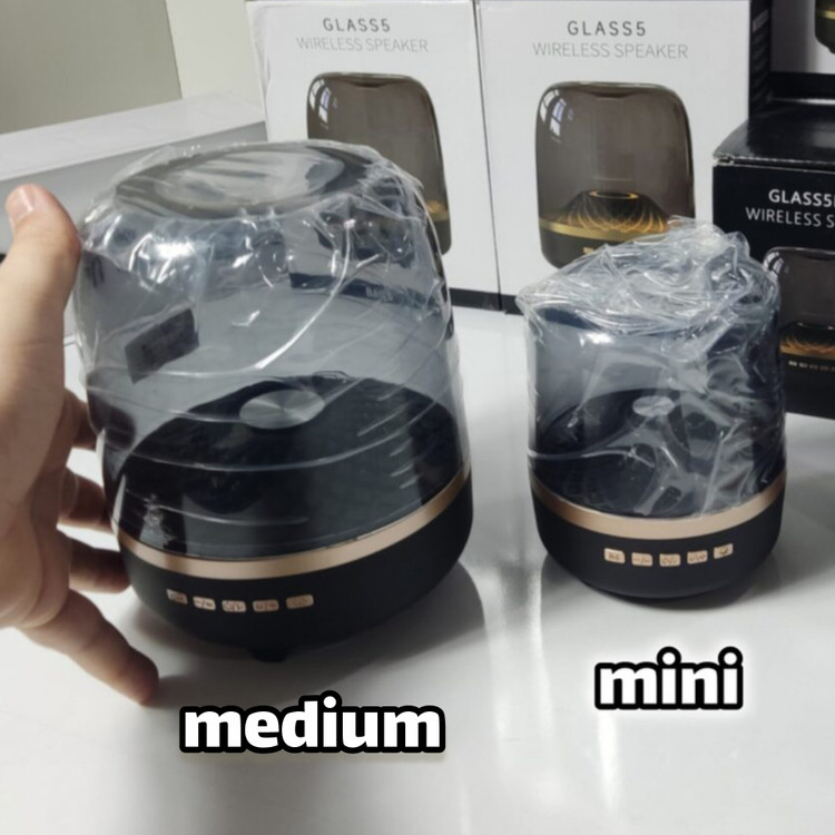 اسپیکر بلوتوثی قابل حمل طرح هارمن کاردن سایز متوسط مدل GLASS 5 | صدای 360 درجه، بلوتوث 5.4 و نورپردازی LED