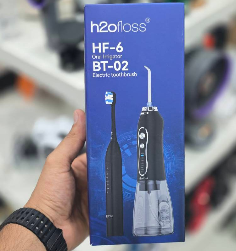 پک ست مسواک برقی و واترجت دندان H2ofloss مدل BT-02 و HF-6