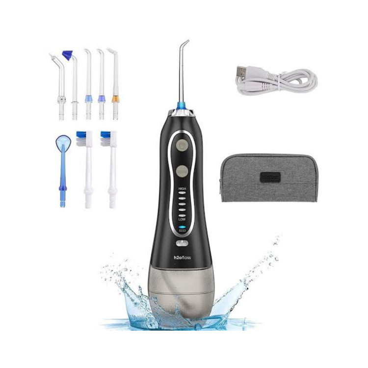 محتویات واترفلاسر شارژی H2ofloss مدل HF-6 رنگ مشکی