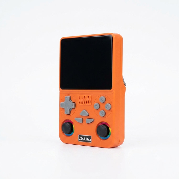 J36 Ultra Portable Gaming Handheld with Wi-Fi & Bluetooth نارنجی