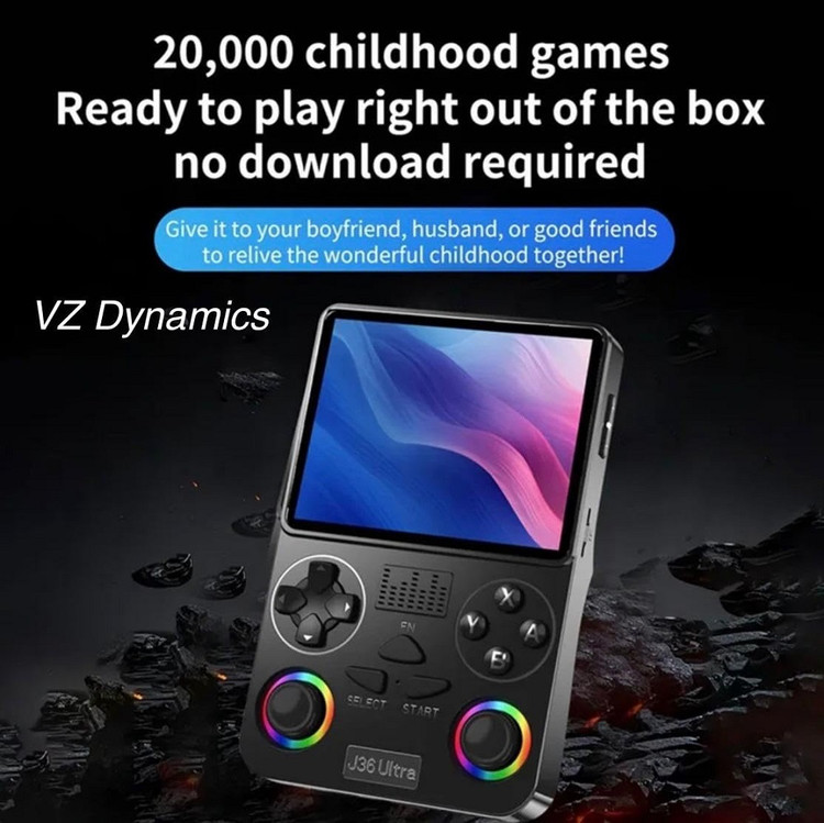 J36 Ultra Portable Gaming Handheld with Wi-Fi & Bluetooth با 20 هزار بازی