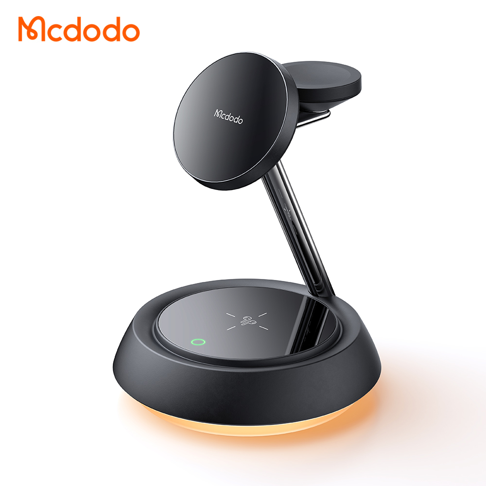 استند شارژ وایرلس سه‌کاره MCDODO مدل CH-4952 با توان ۱۵ وات