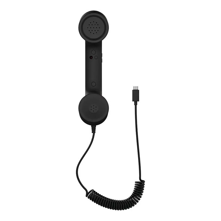 گوشی کلاسیک رومیزی پرودو مدل PD569BK با کانکتور Type-C از جلو