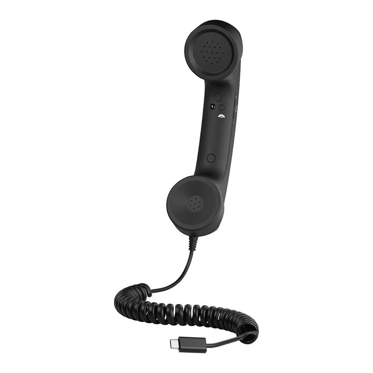 گوشی کلاسیک رومیزی پرودو مدل PD569BK با کانکتور Type-C از روبرو