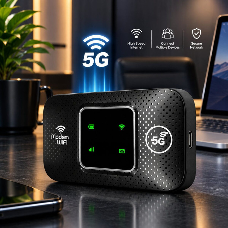 مودم جیبی 5G اورجینال مدل M9S-LCD با باتری 8000mAh در حال استفاده